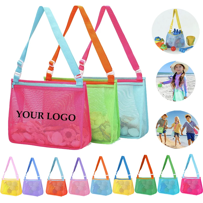 Colorful Foldable Travel Beach Swimming Toy Storage Mesh Bag 1