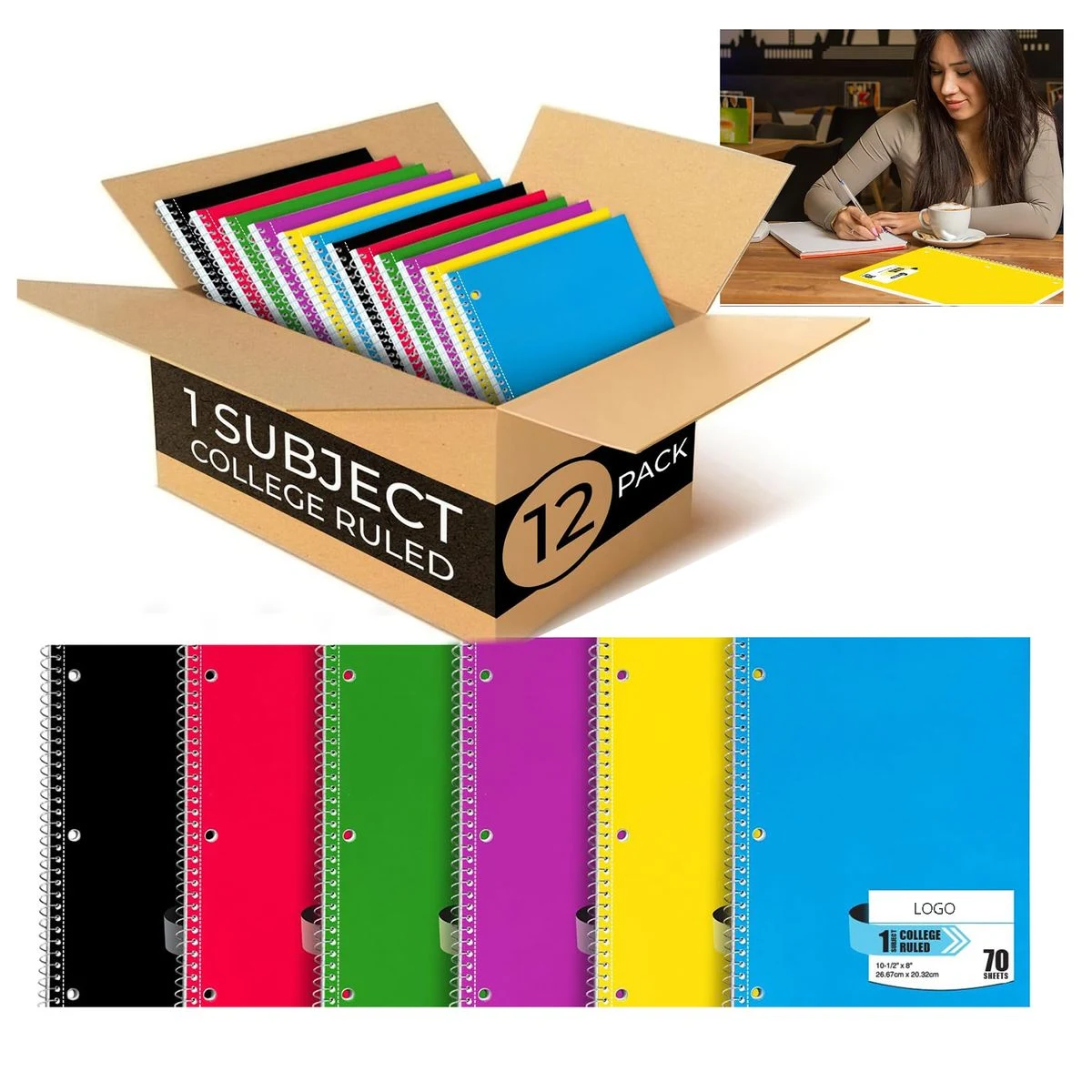 Assorted Colors Spiral Notebook 1