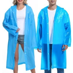 Adult Reusable EVA Raincoat With Snap Buttons 1