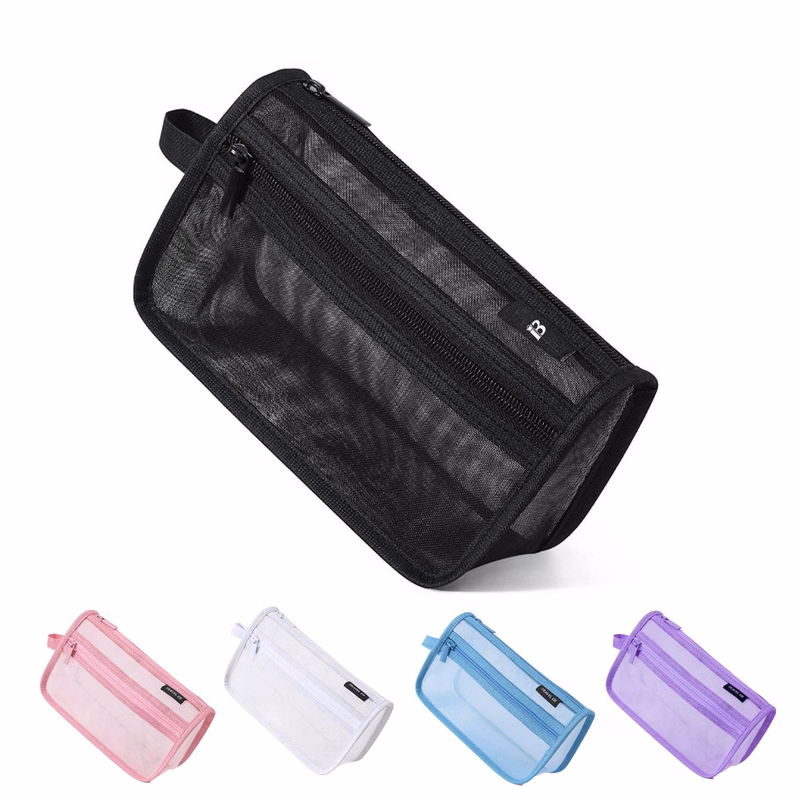 Mesh Pencil Case w/ Handle and Zipper