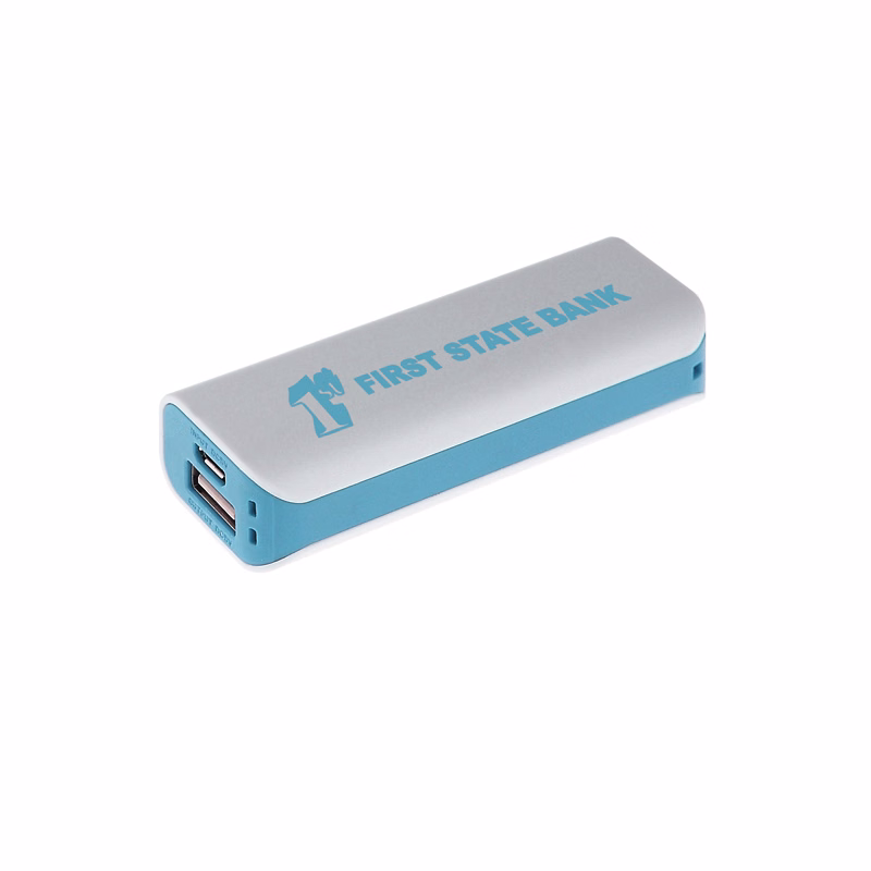 iPosh UL Certified 2200mAh Power Bank - White/Teal Green