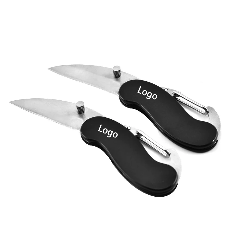 Stainless Steel Folding Pocket Knife and Carabiner 1