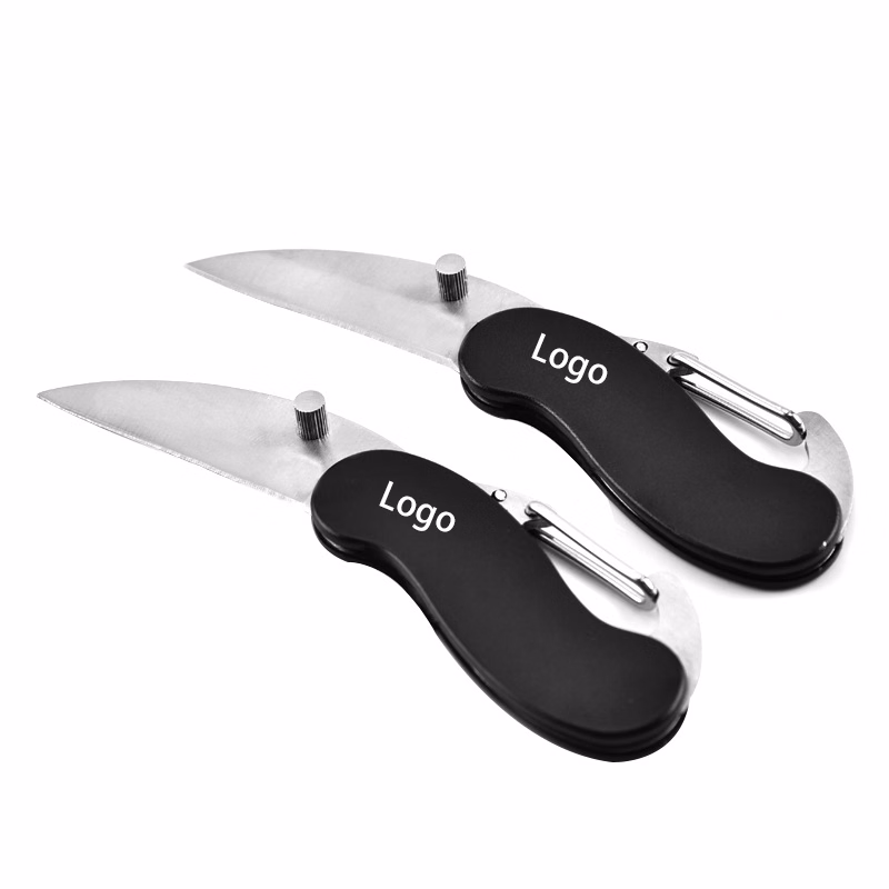 Stainless Steel Folding Pocket Knife and Carabiner