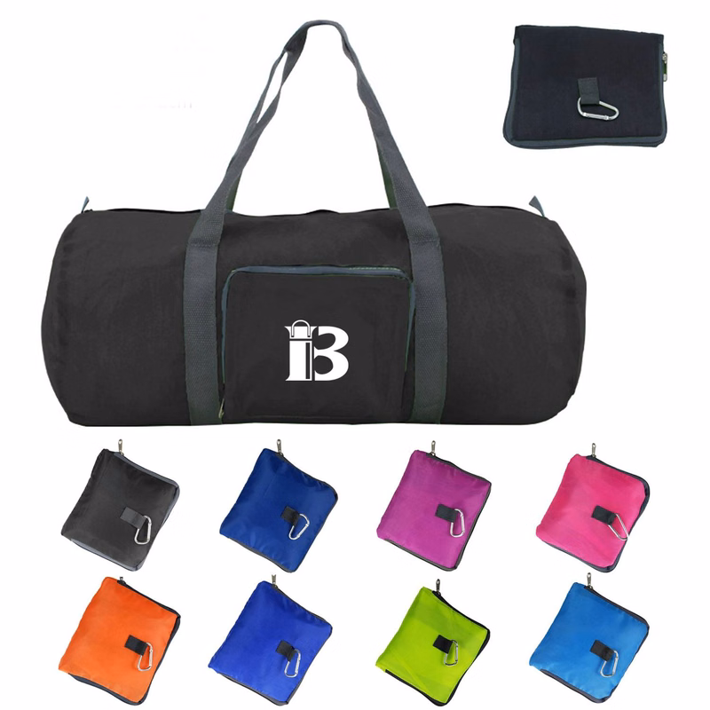 Foldable Polyester Duffle Bag w/ Carabiner
