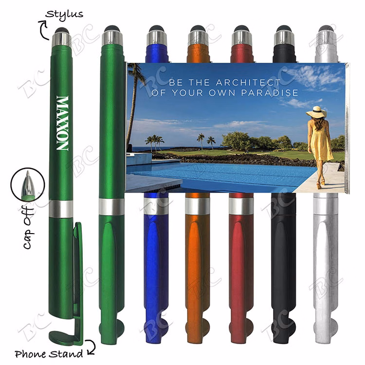 Free Shipping Banner Promotional Message Pen with Phone Stand