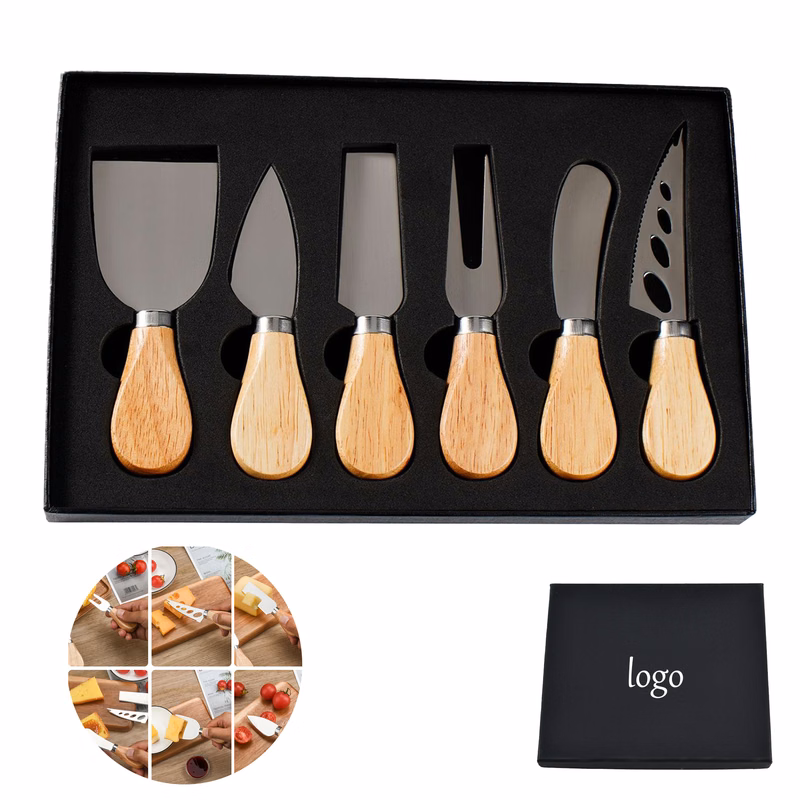 Wooden Handle Cheese Knife Set