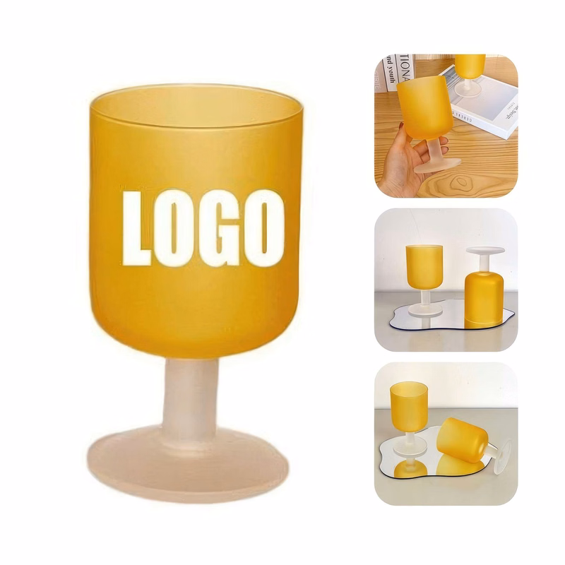 300ml 10oz Frosted Glass Goblet Wine Cocktail Cup