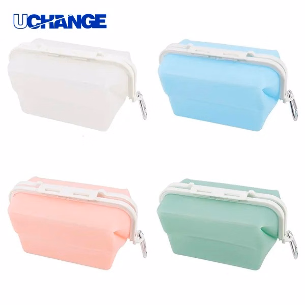 Silicone Foldable Lunch Box Collapsible Food Container for Travel