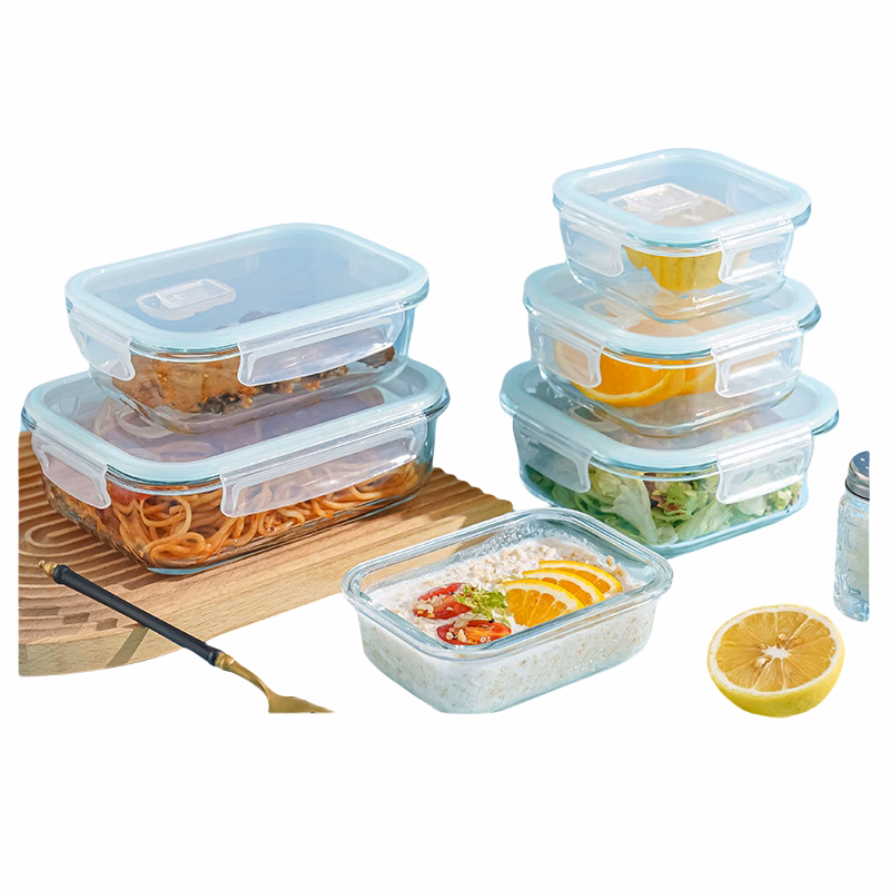 Glass food container