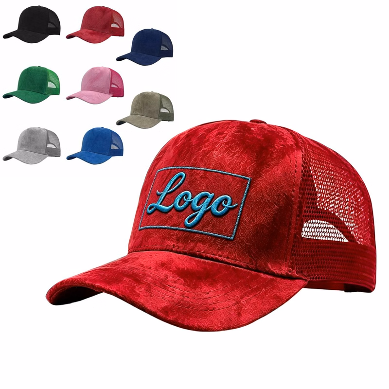 Suede Front Mesh Snapback Cap