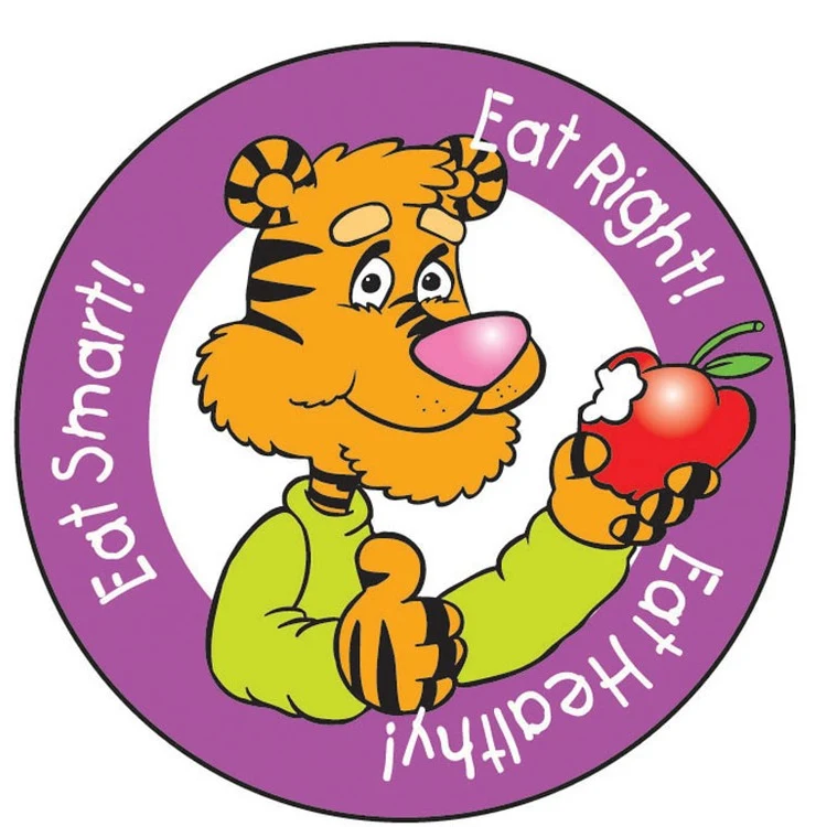 STICKERS - Eat Smart! Eat Right! Eat Healthy! Sticker Roll 1