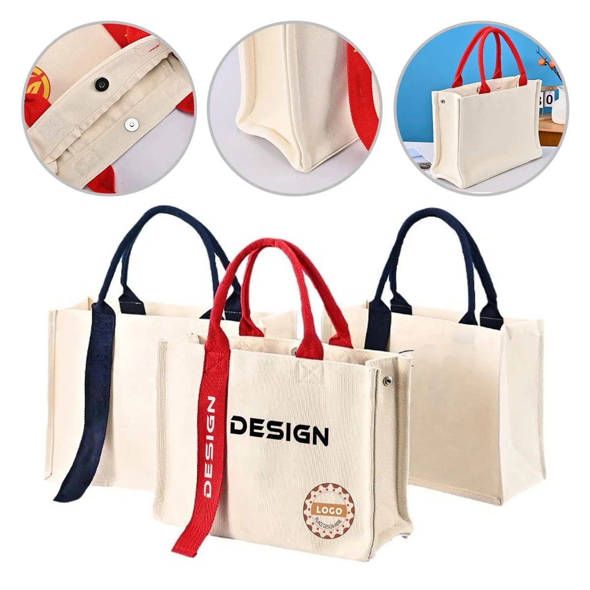 Promotional Canvas Tote Bag, custom tote bag with logo imprint 1