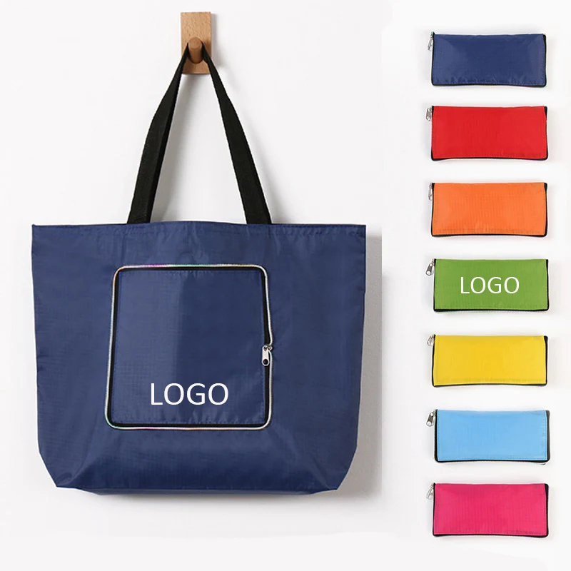 Oxford Folding Reusable Bag, custom tote bag with logo imprint 1