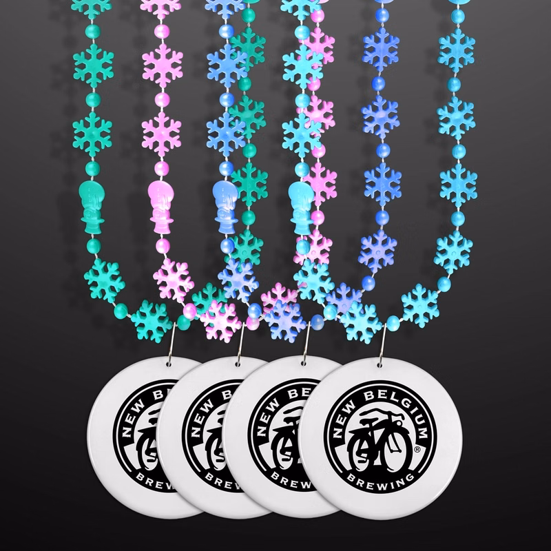 Winter Princess Snowflake Beads with Medallion(NON-Light Up)