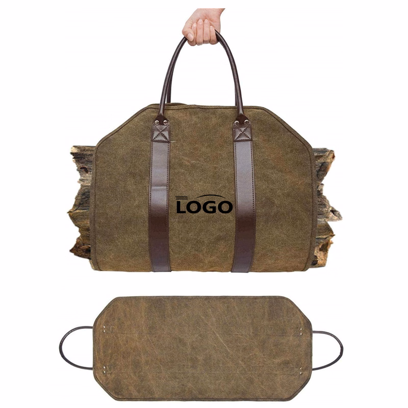 Heavy-Duty Canvas Firewood Tote | Customizable