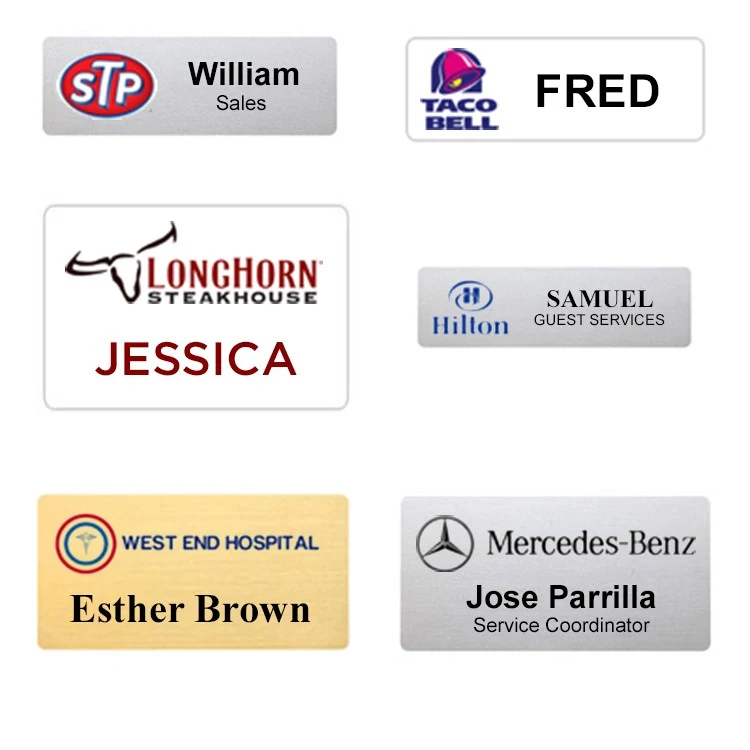 Metal Digitally Printed Name Badge - USA Made 1