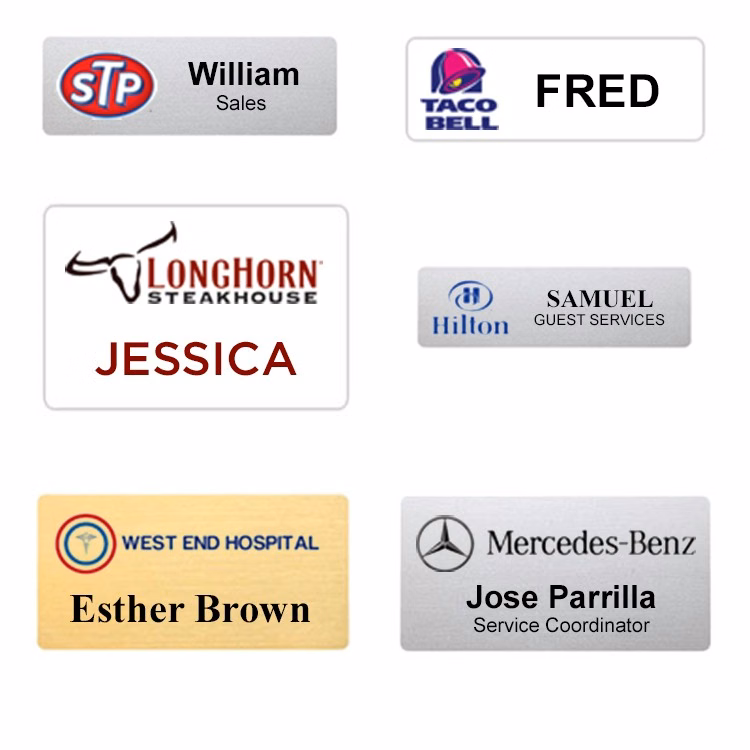 Metal Digitally Printed Name Badge - USA Made