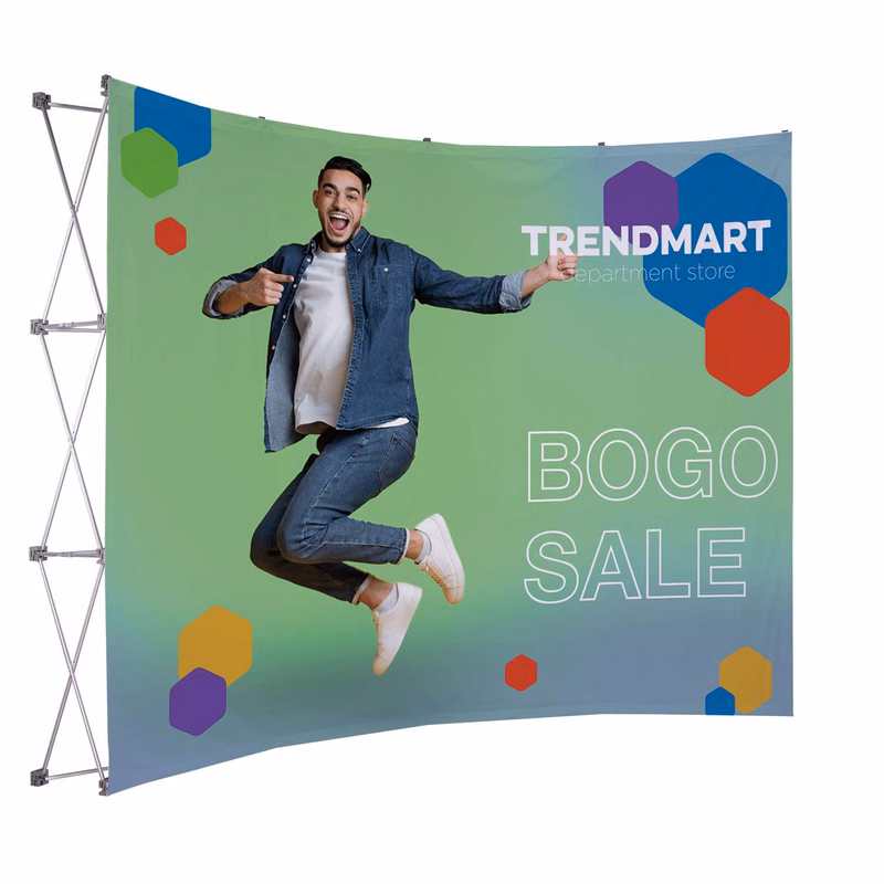 10' Curved Splash Floor Display Face Kit (Block-Out Fabric)