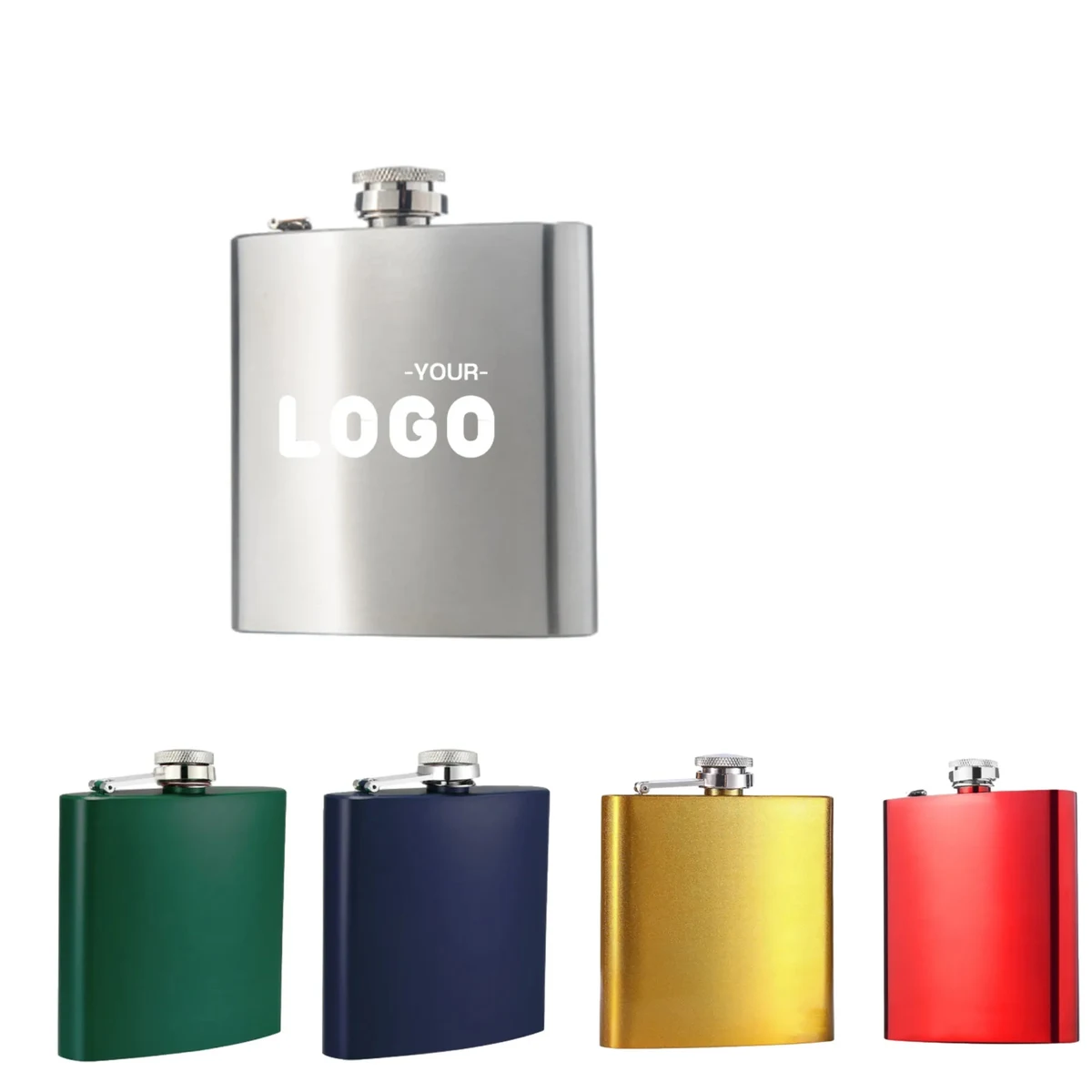 High 6 OZ Stainless Steel Flat Wine Bottle 1