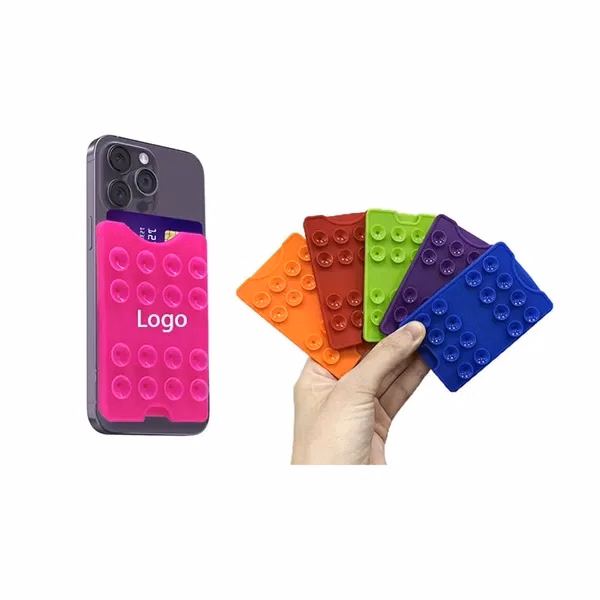 Custom Silicone Phone Wallet Suction Cup 3.5 Inch — Hands Free Mount Accessory