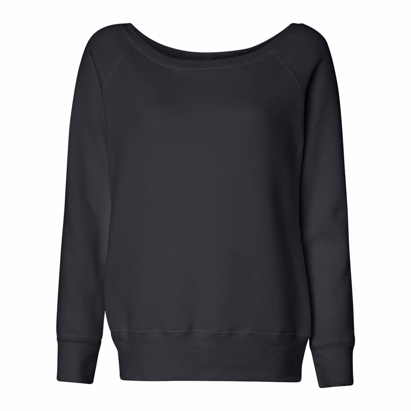 Women's Sponge Fleece Wide Neck Sweatshirt - 7501