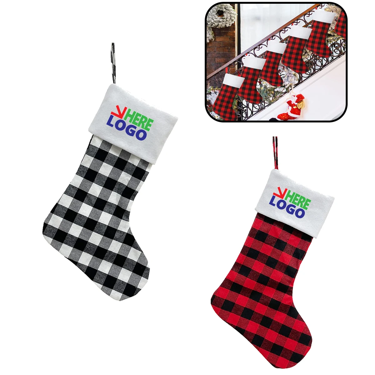 MOQ 20 PCS Festive Holiday Stocking 1