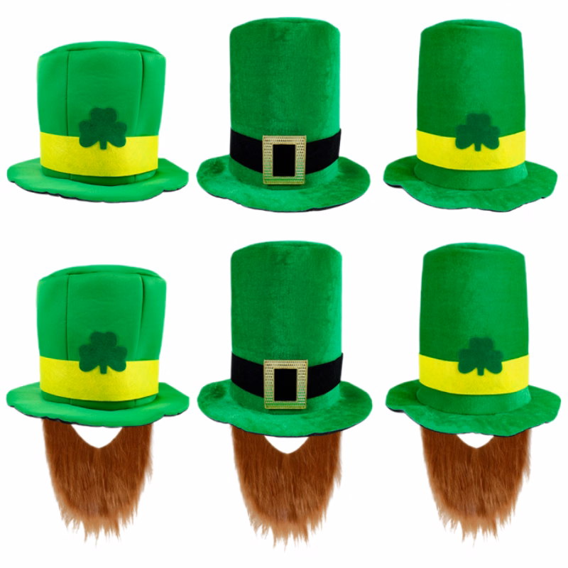 St. Patrick's Day Clover Design Hat - Festival Party Accessory