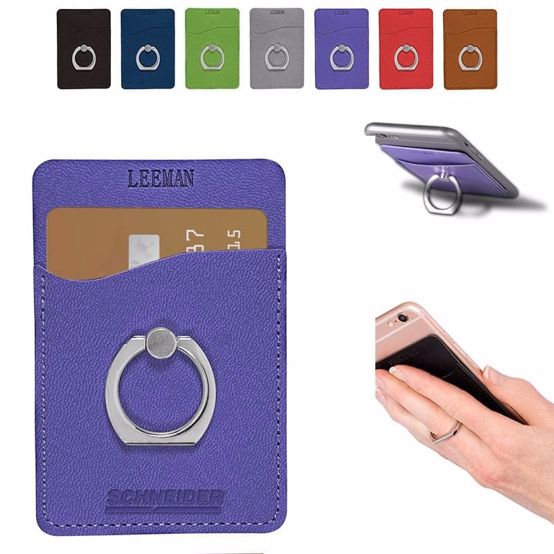 Tuscany�? Cell Phone Card Holder with Metal Ring Stand