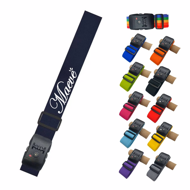 Adjustable Travel Luggage Strap w/ Combo Lock