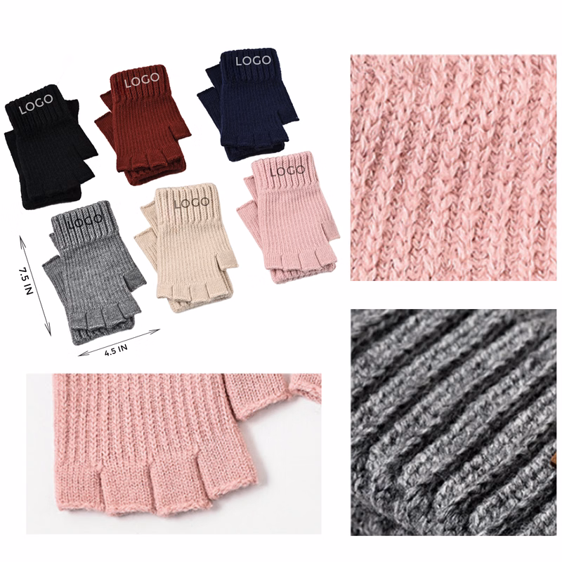 MOQ 10 PCS Cozy Knitted Fingerless Gloves