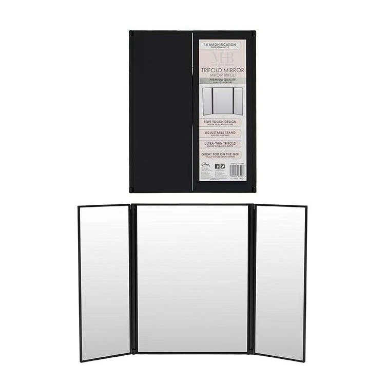 Trifold Mirror with Stand - Black 1