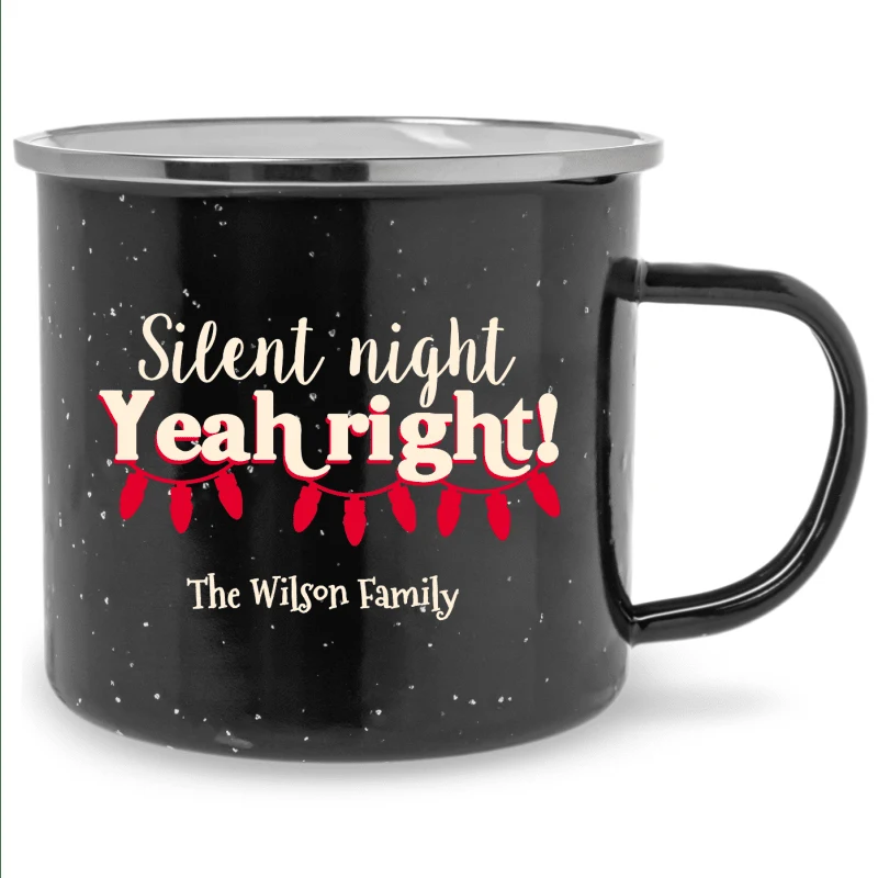 Personalized Silent Night Yeah Right Funny Campfire Mug 1