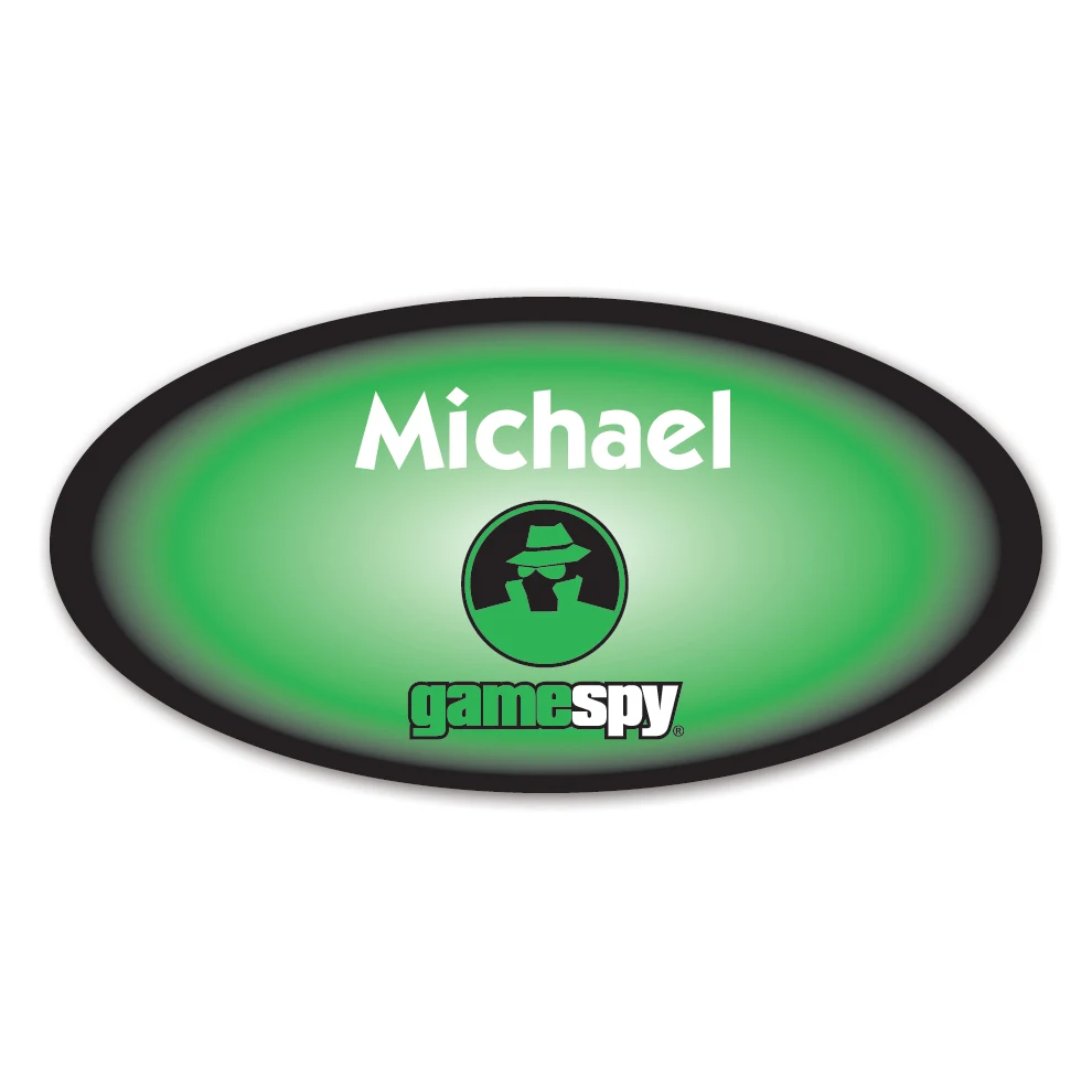 Laminated Personalized Name Badge (1.5"x3") Oval 1