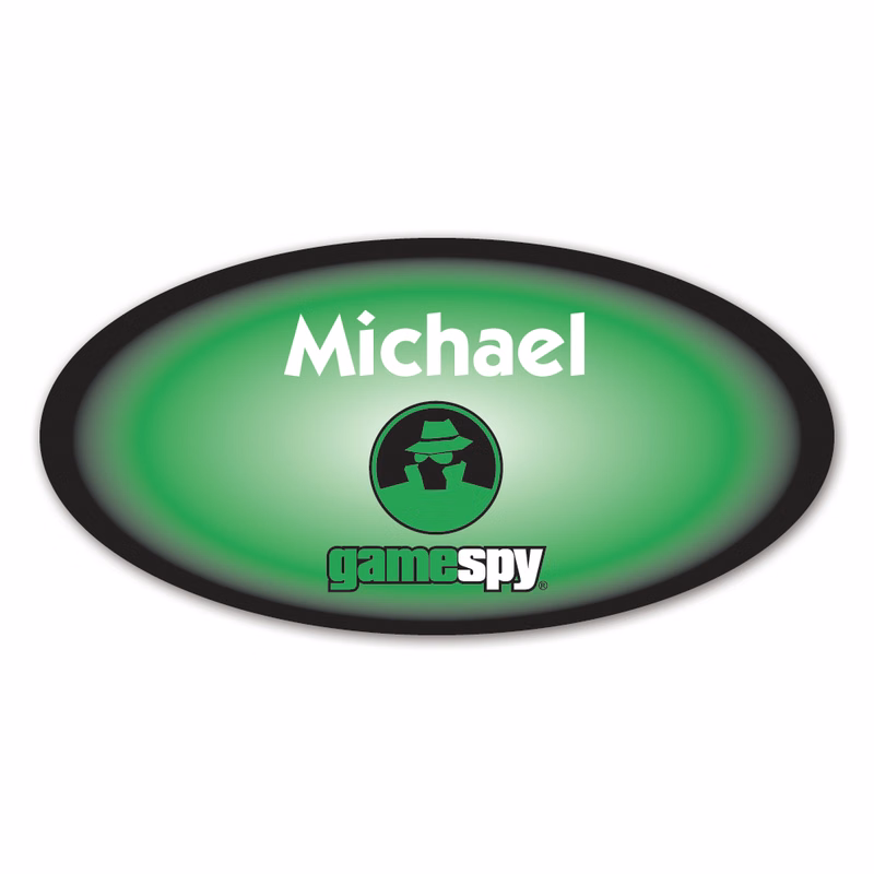 Laminated Personalized Name Badge (1.5"x3") Oval