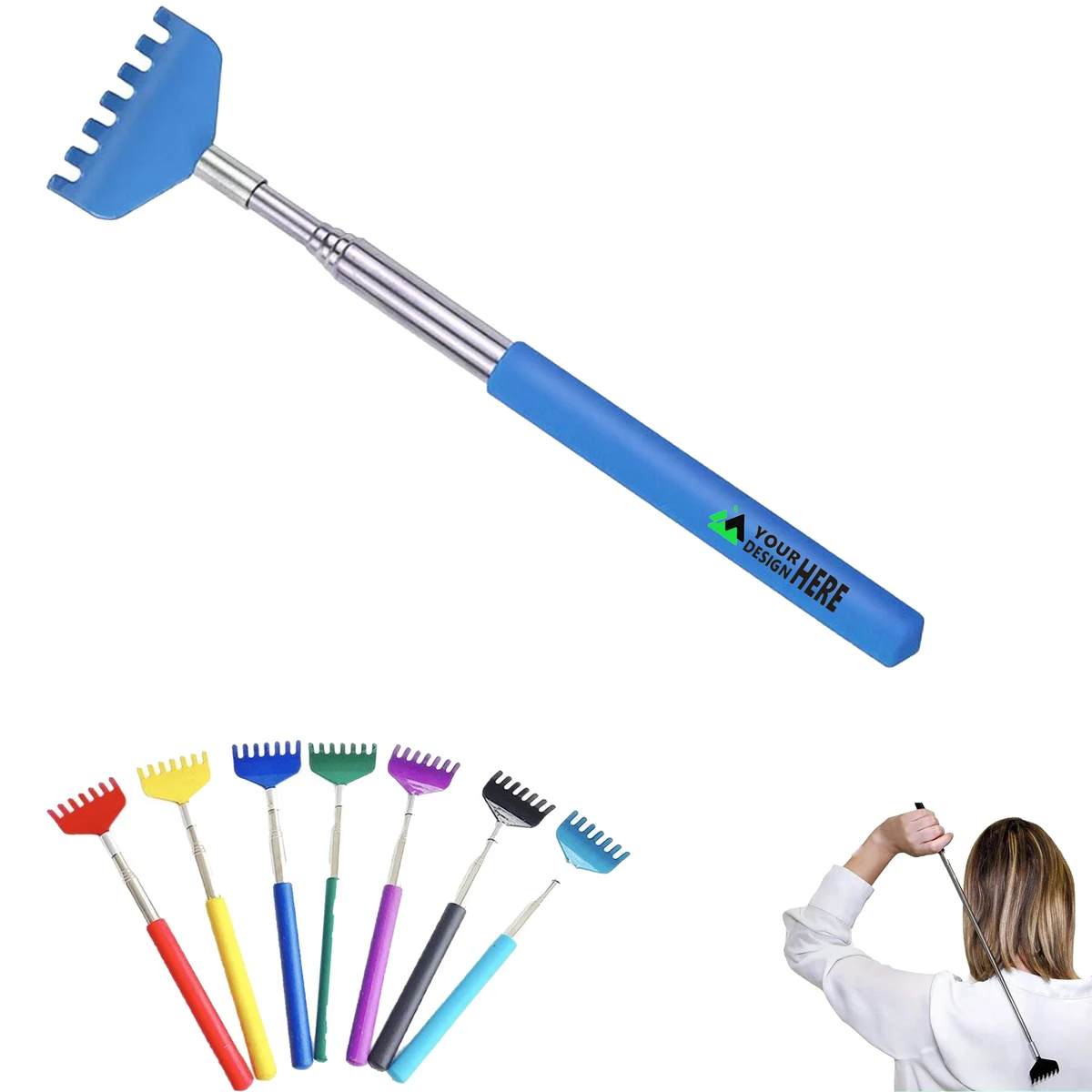 Portable Stainless Steel Retractable Back Scratcher Massager 1