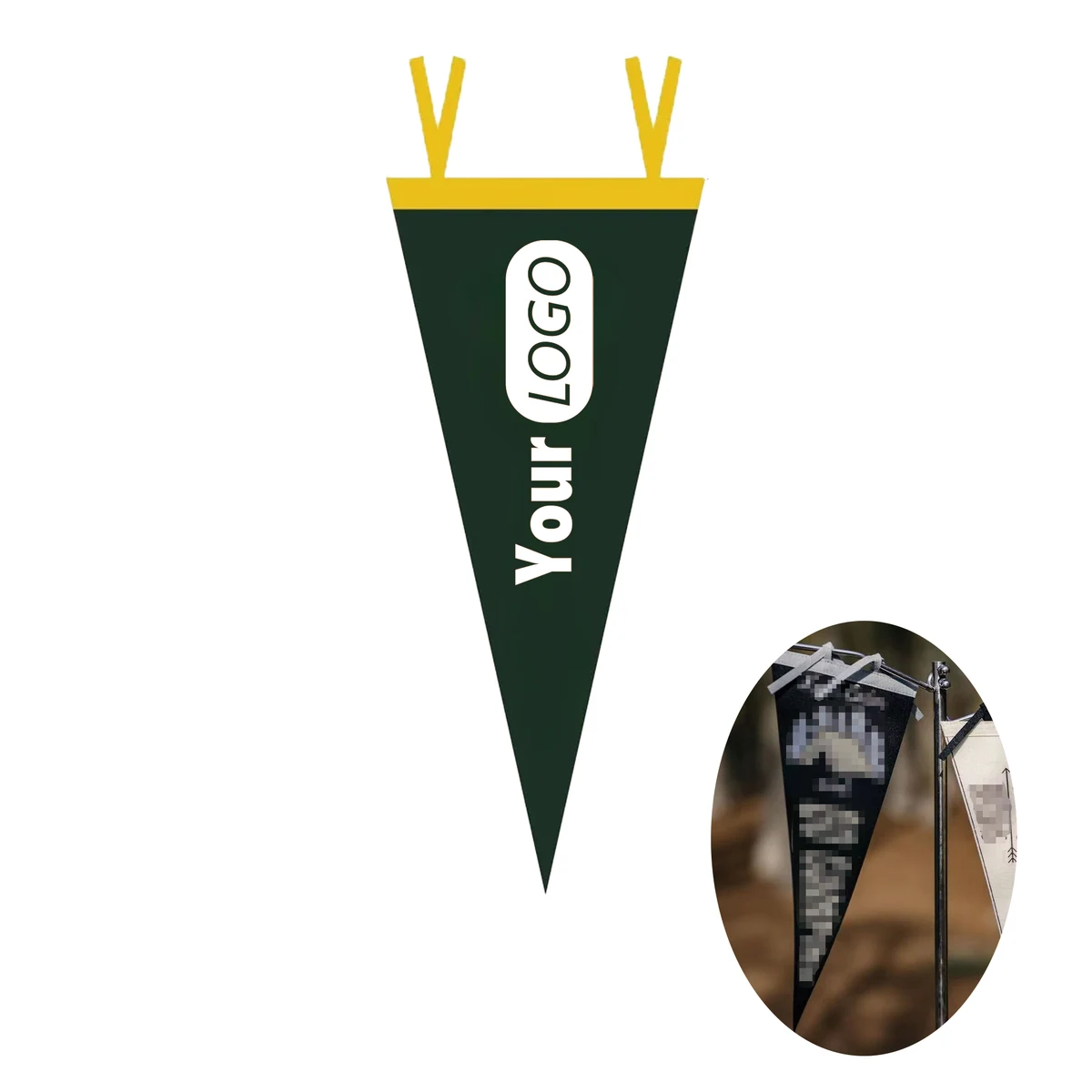Full Color Felt Pennant Triangle flags 1
