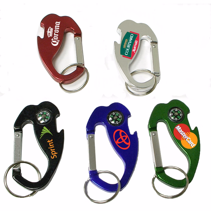 Jumbo 4 in 1 Carabineer Bottle Opener Key Chain