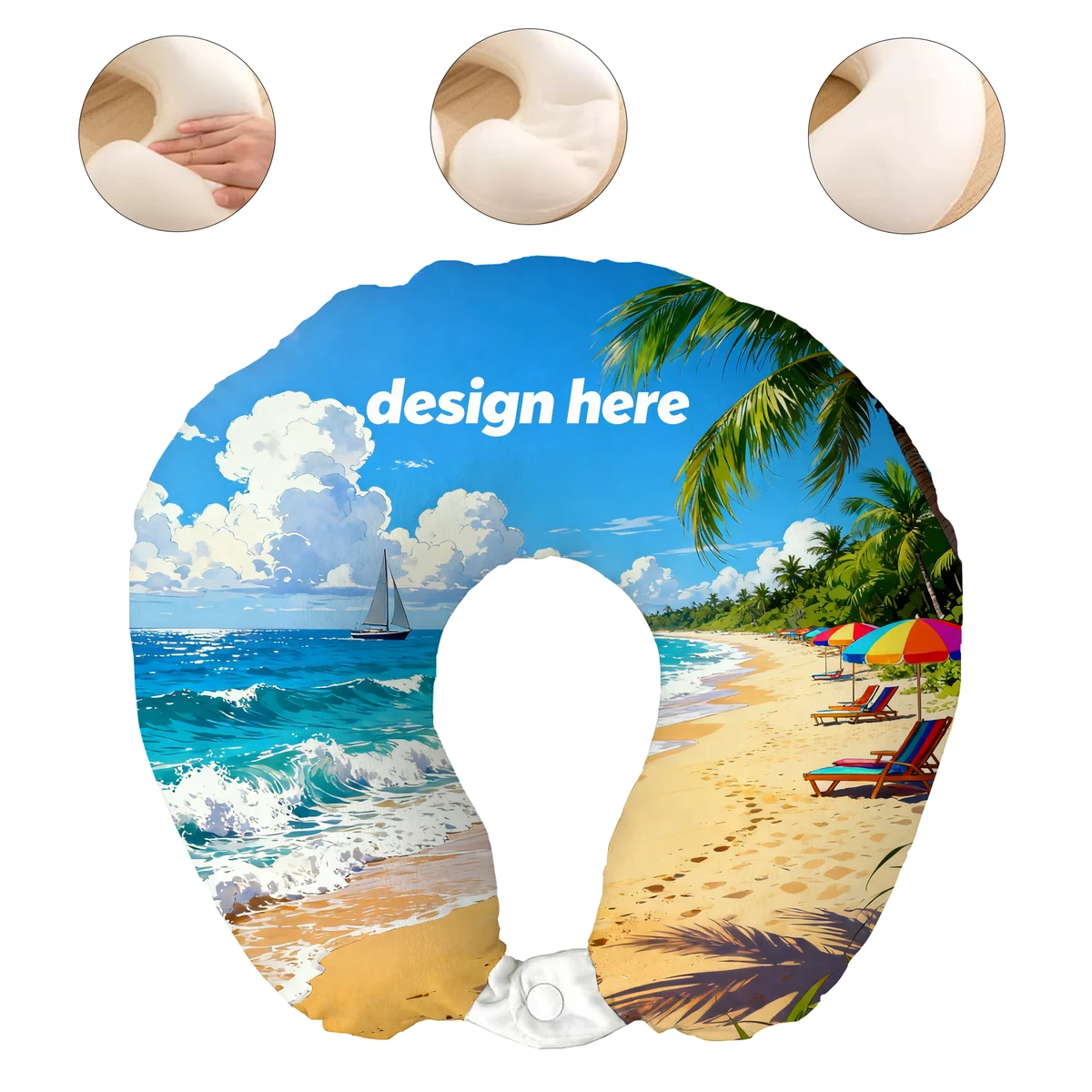 Custom Printed Travel Neck Pillow 1
