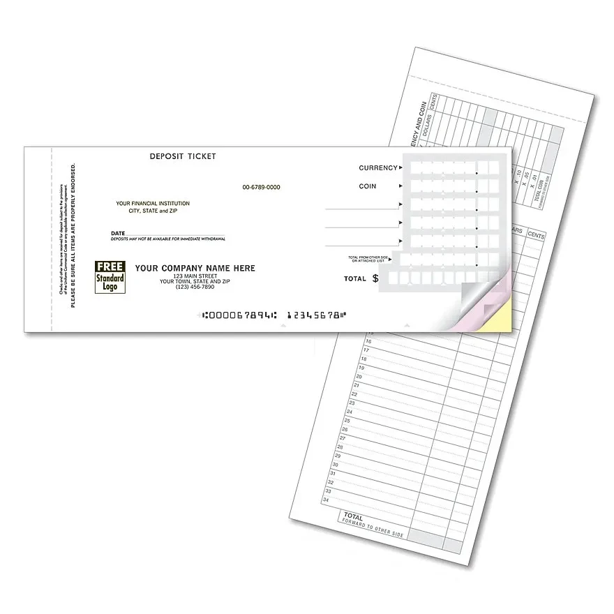 Deposit Tickets Booked - Quick Entry Format 1