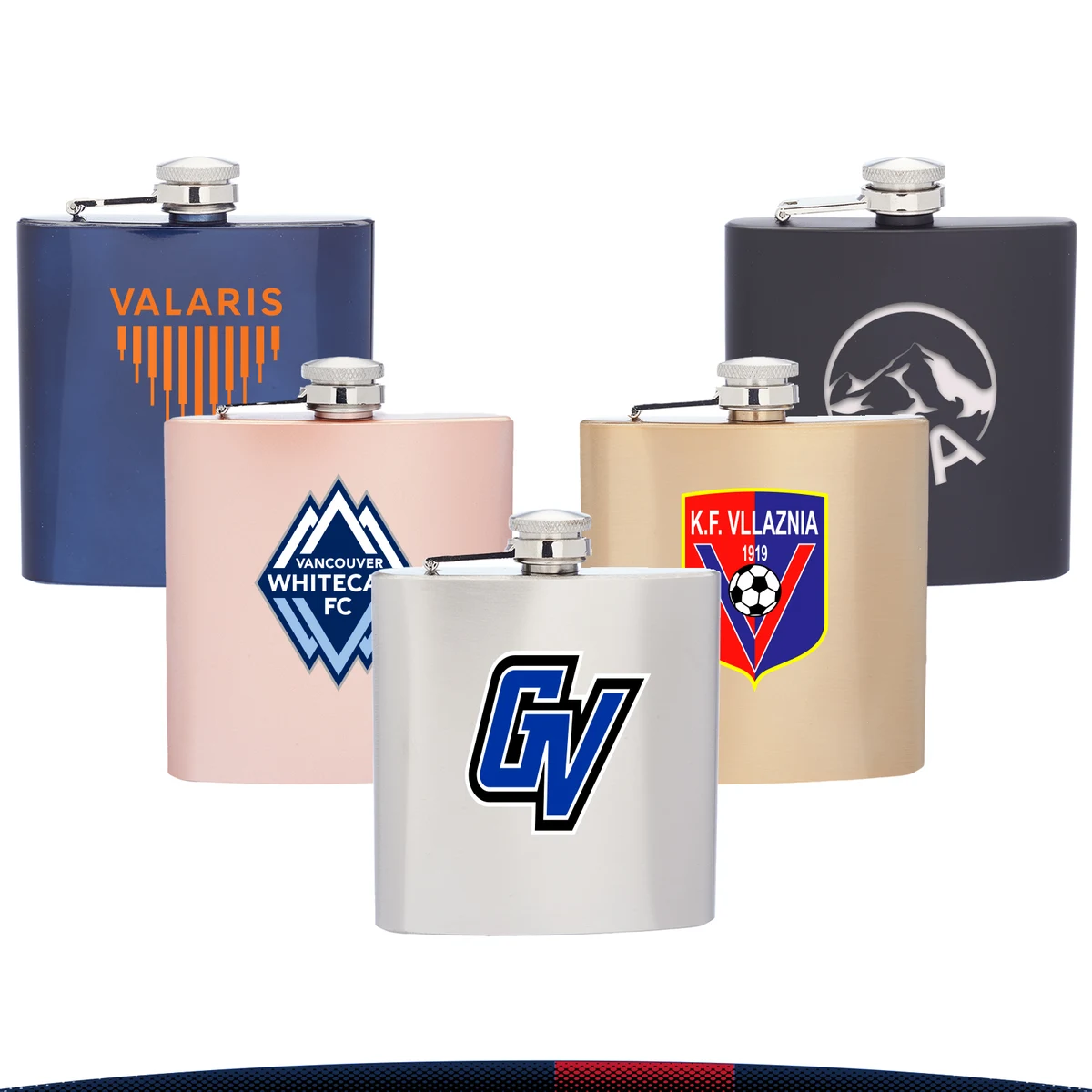 6 oz. Clve Stainless Steel Hip Flasks 1