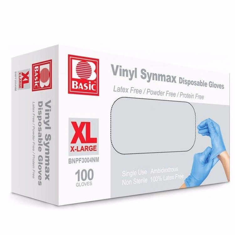 Disposable Blue Gloves - Extra Large Vinyl Latex-Free