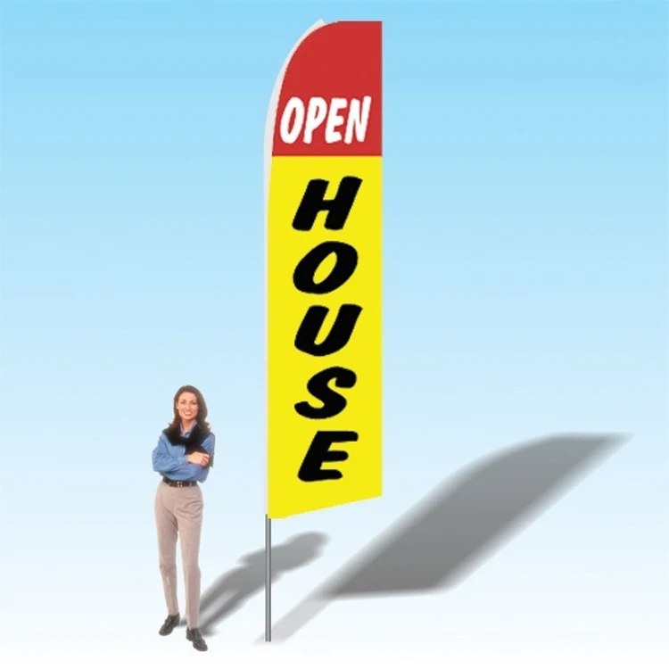 15FT Open House Yellow Advertising Banner Flag 1