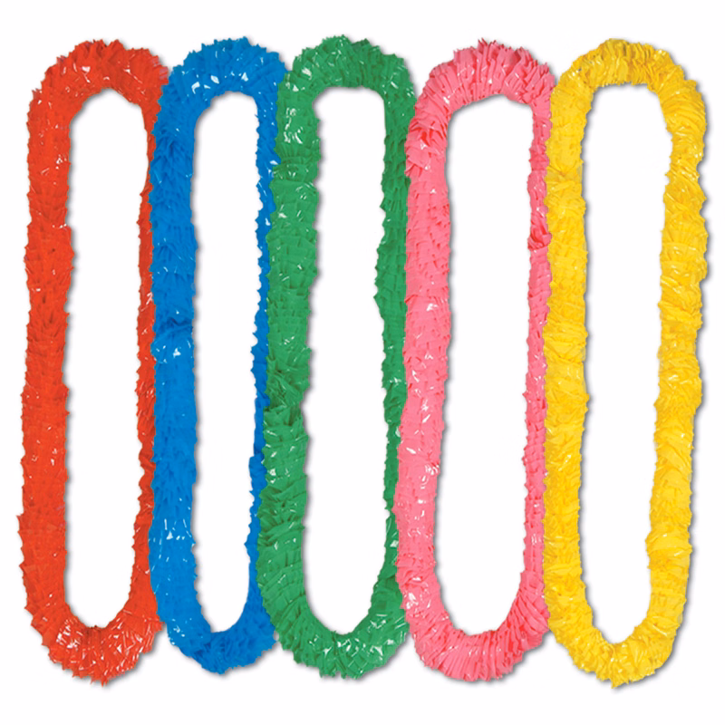 Soft Twist Solid Color Poly Leis