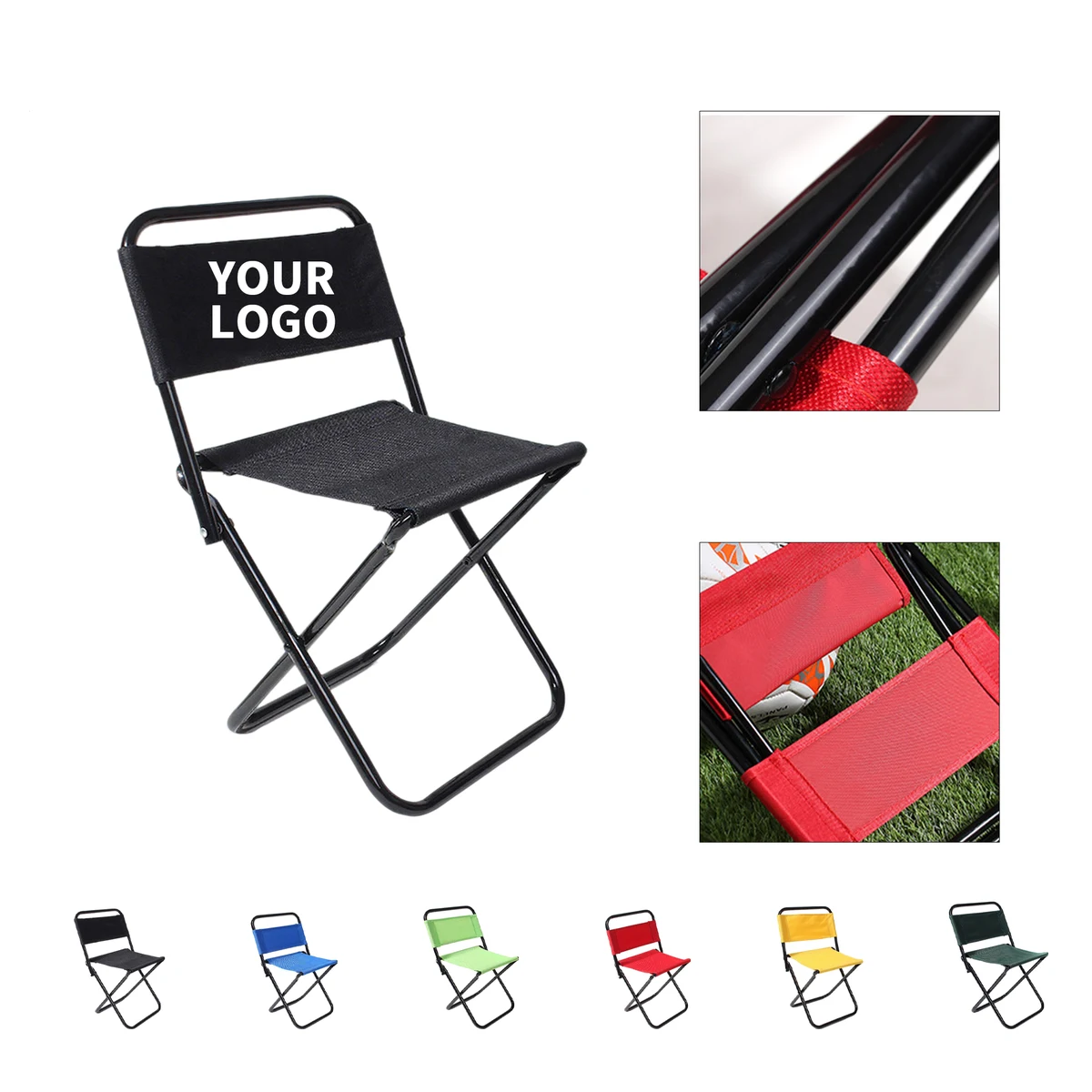 Folding Fishing Chair With Rod Holder 14.2 x 11.1 x 10.3" 1