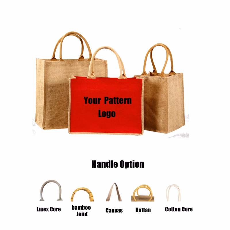 Jute/Burlap Handles Gift Shopping Bag