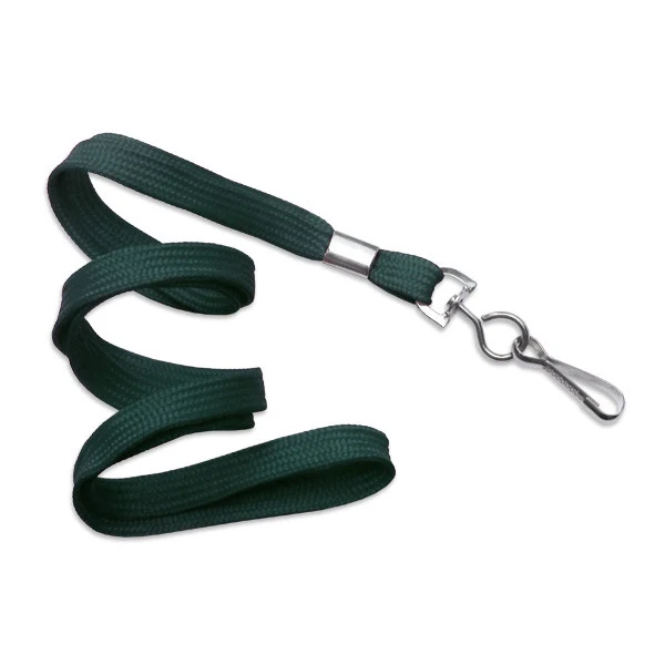 3/8" Blank Lanyard w/Swivel Hook (Forest Green) 1