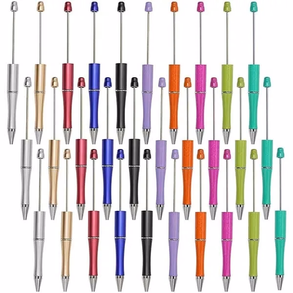 DIY Plastic Beadable Bead Ballpoint Ball Pen
