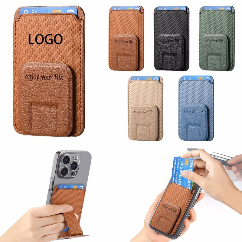 Multi-Functional Carbon Fiber Phone Holder Card Case