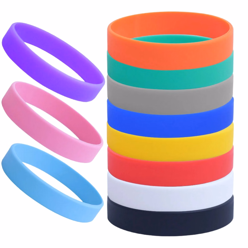 MOQ50 Colorful Silicone Wristband Bracelet