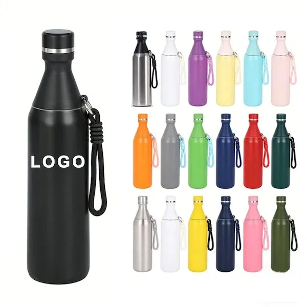 20oz Bowling Pin Cola Style Vacuum Insulated Bottle, custom water bottle with logo imprint 1